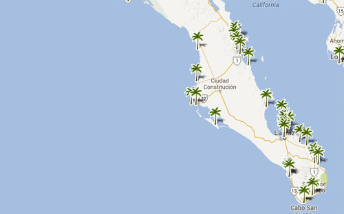 Nota sobre Mapa de playas en  Baja California