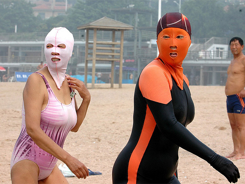 Nota sobre Facekini, la nueva tendencia contra el sol de playa