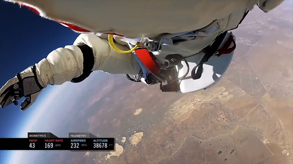 Vídeo en primera persona del épico salto de Felix Baumgartner 1 Vídeo en primera persona del épico salto de Felix Baumgartner